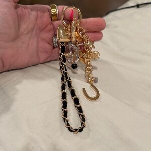 Chic Gold and Black Chain Key Holder